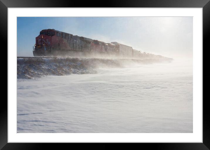 Winter Wind Along the Railway Framed Mounted Print by Dave Reede