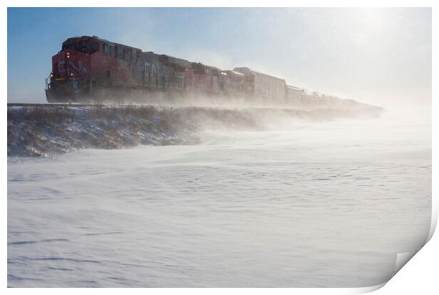 Winter Wind Along the Railway Print by Dave Reede