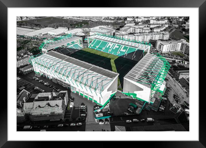 Easter Road Stadium Framed Mounted Print by Apollo Aerial Photography