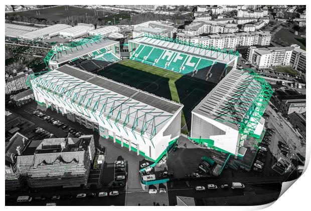 Easter Road Stadium Print by Apollo Aerial Photography