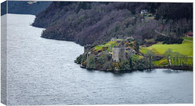 Urquhart Castle Loch Ness Canvas Print by Apollo Aerial Photography
