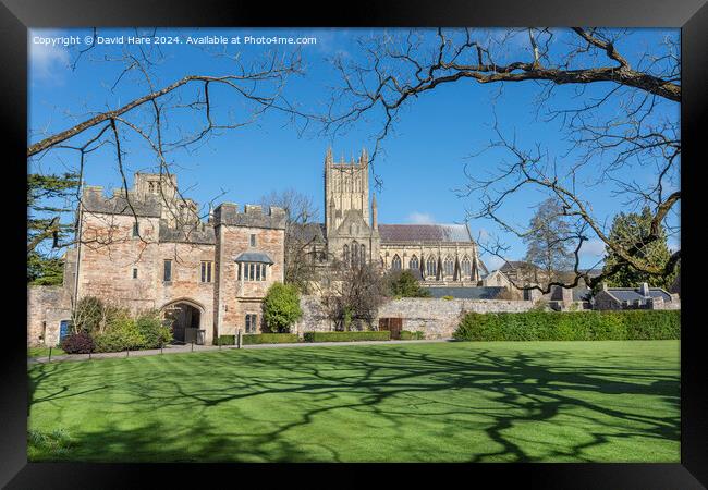 Wells Cathedral Framed Print by David Hare