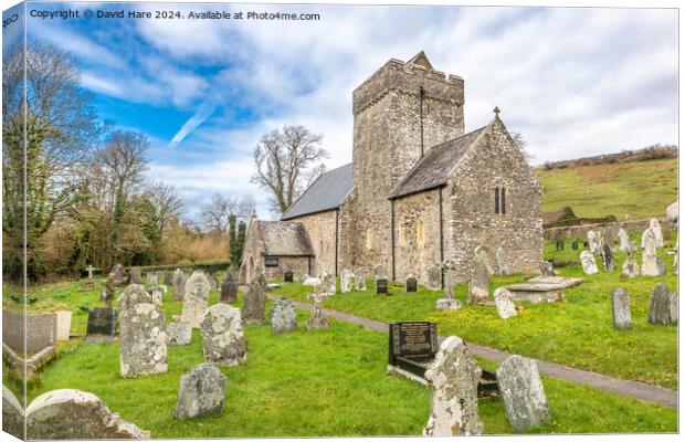 Church of St Cadoc Canvas Print by David Hare