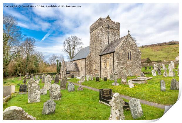 Church of St Cadoc Print by David Hare