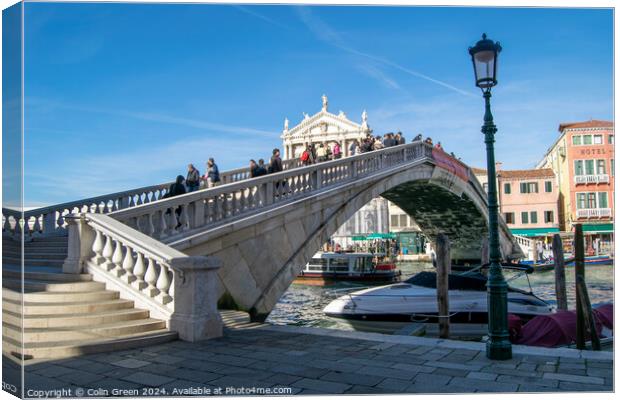 Ponte Degli Scalzi, Venice Canvas Print by Colin Green