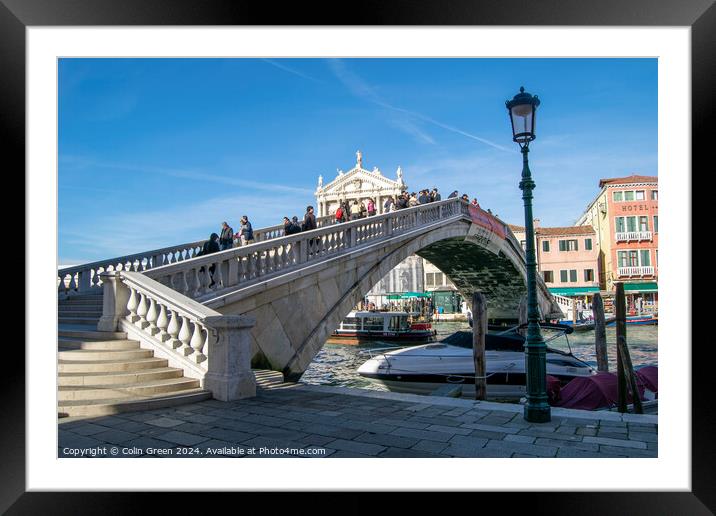 Ponte Degli Scalzi, Venice Framed Mounted Print by Colin Green