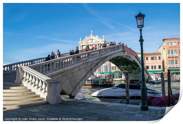 Ponte Degli Scalzi, Venice Print by Colin Green