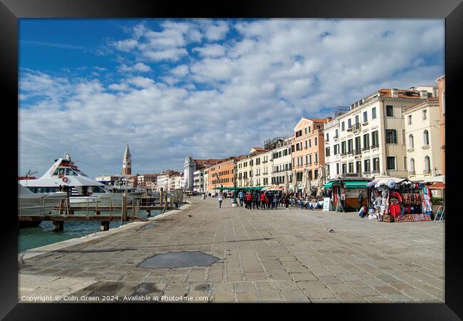 Riva degli Schiavoni, Venice Framed Print by Colin Green