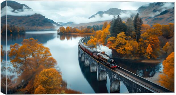 Britain's most scenic railway Journeys Canvas Print by T2 