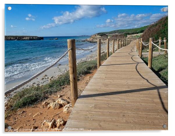 Boardwalk Es Bruc Menorca Acrylic by Deanne Flouton