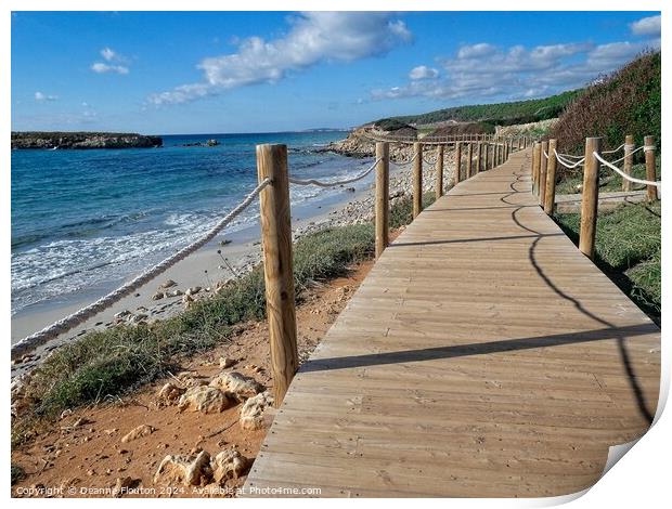 Boardwalk Es Bruc Menorca Print by Deanne Flouton