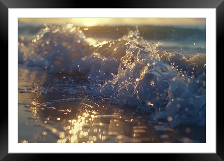 Waves on the Beach Framed Mounted Print by Picture Wizard