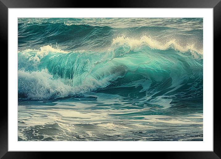 Sunset Waves Framed Mounted Print by Picture Wizard