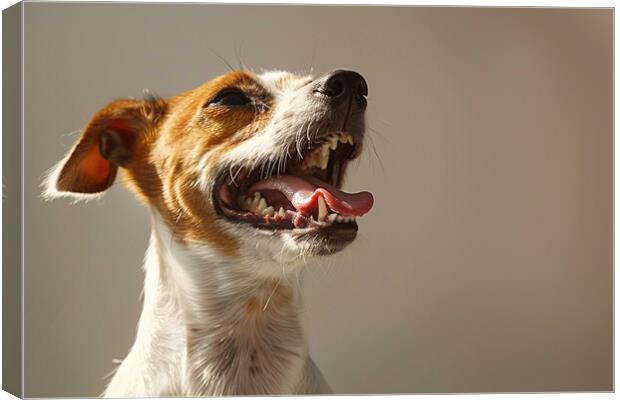 Laughing Jack Russell Canvas Print by Picture Wizard