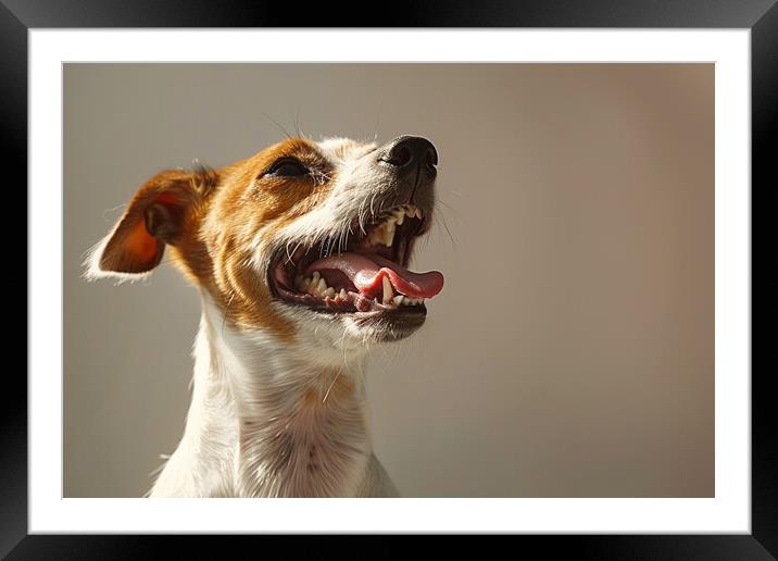 Laughing Jack Russell Framed Mounted Print by Picture Wizard