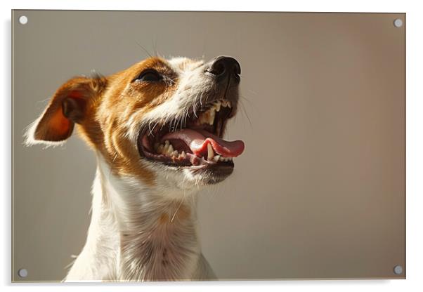 Laughing Jack Russell Acrylic by Picture Wizard