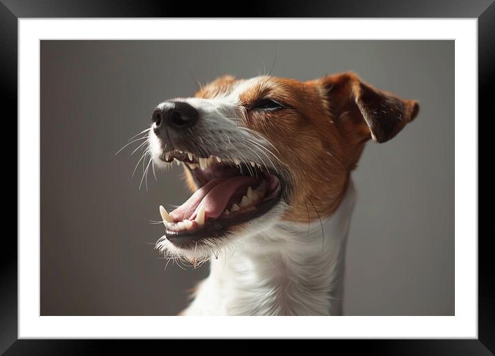 Laughing Jack Russell Framed Mounted Print by Picture Wizard