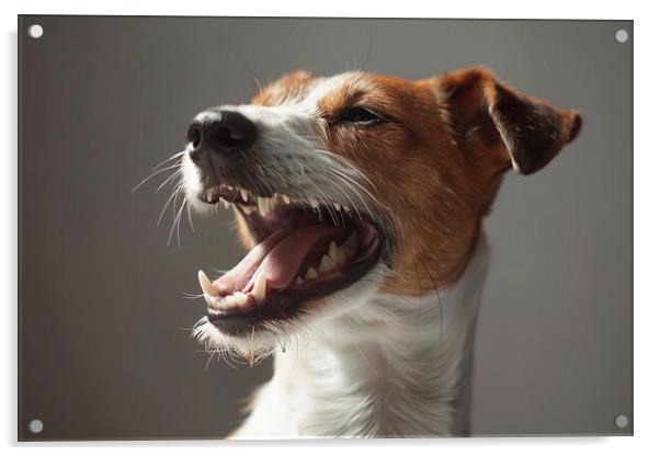 Laughing Jack Russell Acrylic by Picture Wizard
