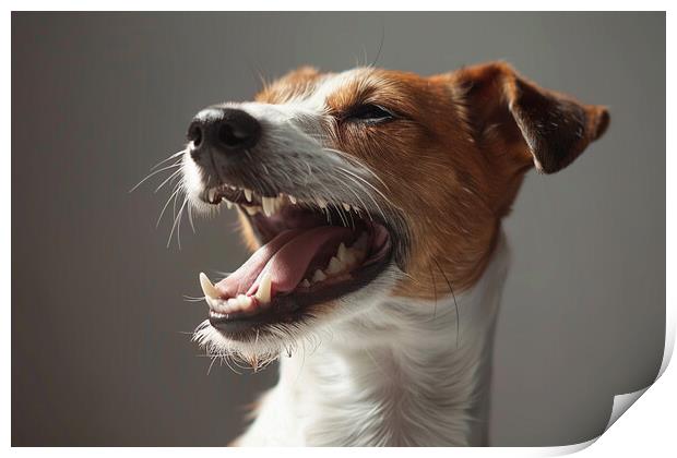 Laughing Jack Russell Print by Picture Wizard