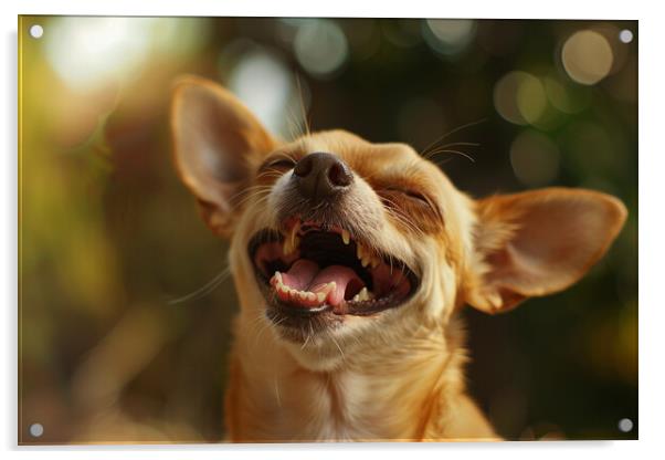 Laughing Chihuahua Acrylic by Picture Wizard