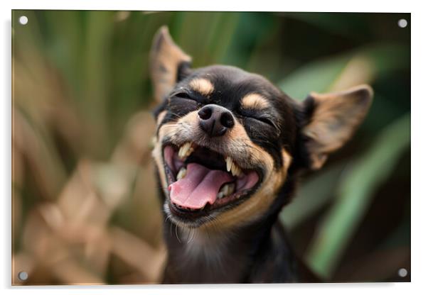 Laughing Chihuahua Acrylic by Picture Wizard