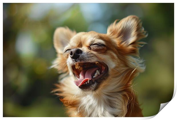 Laughing Chihuahua Print by Picture Wizard