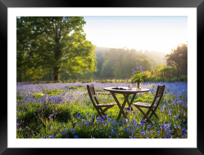 Afternoon Bluebell Tea Framed Mounted Print by Picture Wizard