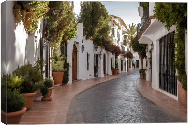 The Streets of Marbella Canvas Print by Picture Wizard