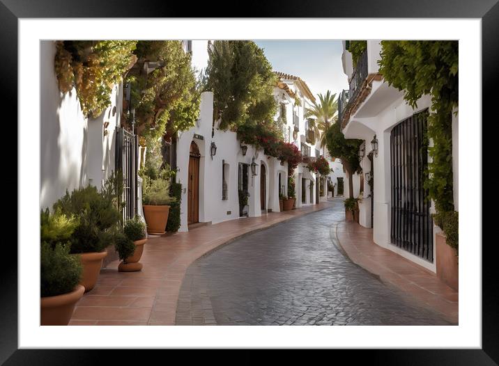 The Streets of Marbella Framed Mounted Print by Picture Wizard