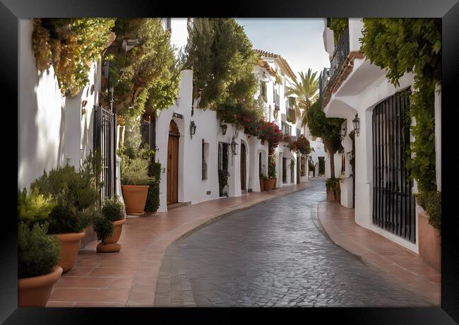 The Streets of Marbella Framed Print by Picture Wizard