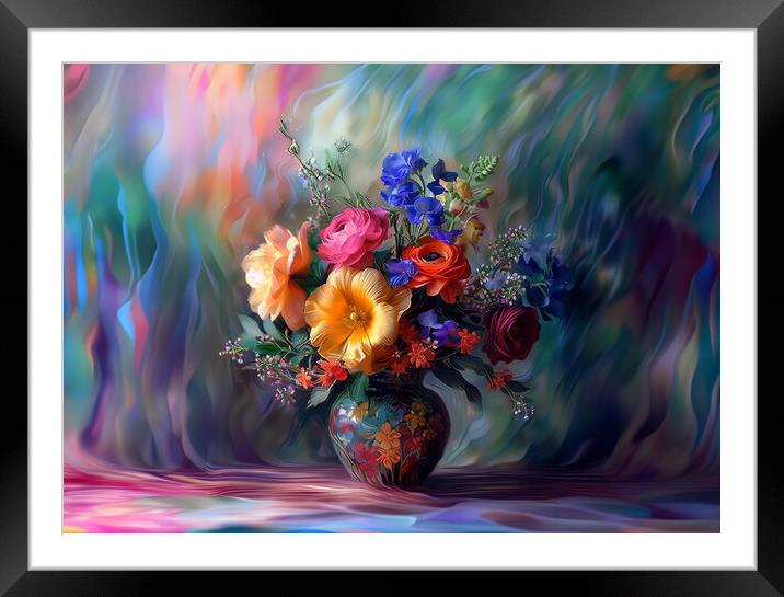 Pretty Bouquet Framed Mounted Print by Picture Wizard