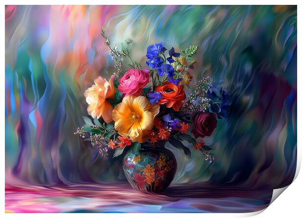 Pretty Bouquet Print by Picture Wizard