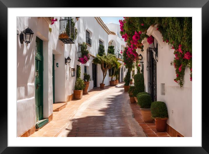 Marbella Streets Framed Mounted Print by Picture Wizard