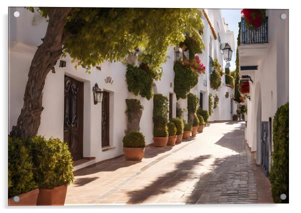 Marbella Streets Acrylic by Picture Wizard