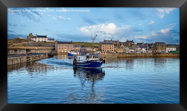 Leaving the Harbour Framed Print by Tom McPherson