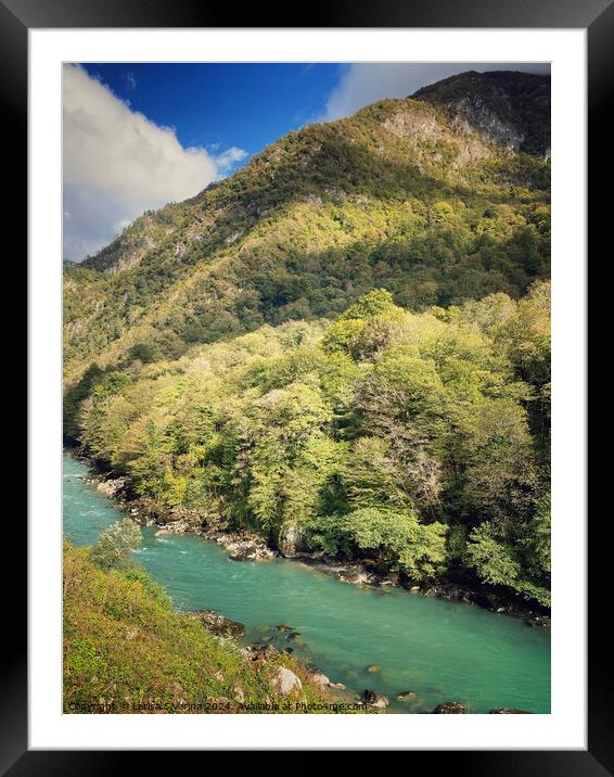 Mountain river Framed Mounted Print by Larisa Siverina