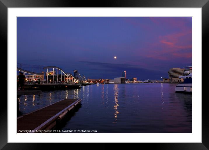 Barcelona Harbour_DSC9633 Framed Mounted Print by Terry Brooks