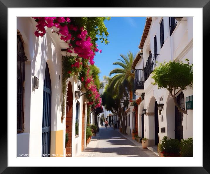 Marbella old Town Framed Mounted Print by Zap Photos