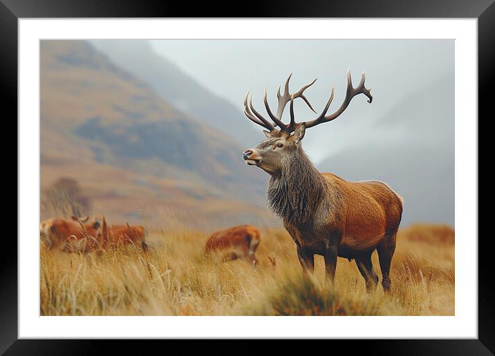 Red Deer Stag Framed Mounted Print by Picture Wizard
