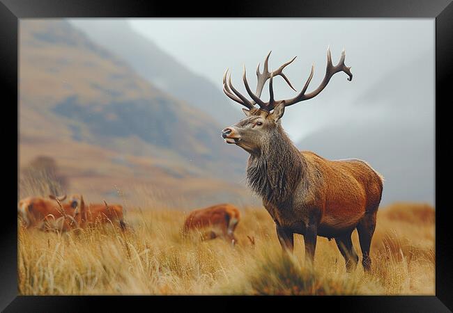 Red Deer Stag Framed Print by Picture Wizard