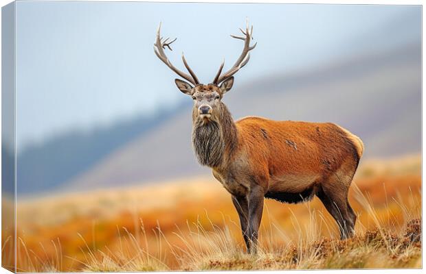 Red Deer Stag Canvas Print by Picture Wizard