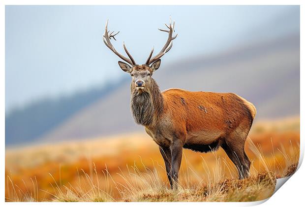 Red Deer Stag Print by Picture Wizard