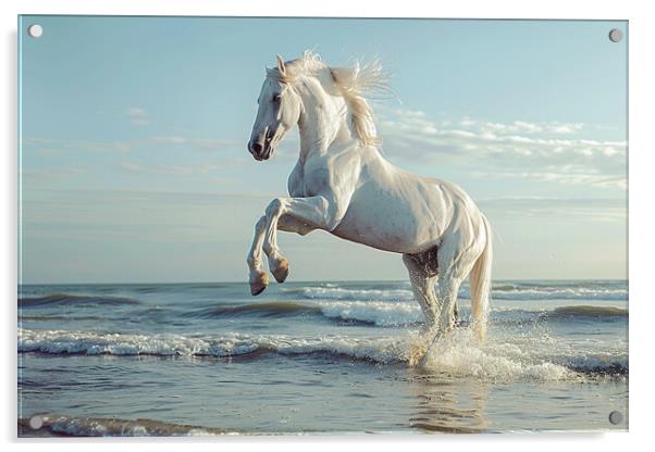 White Stallion Acrylic by Picture Wizard