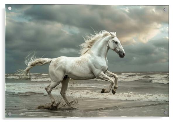 White Stallion Acrylic by Picture Wizard