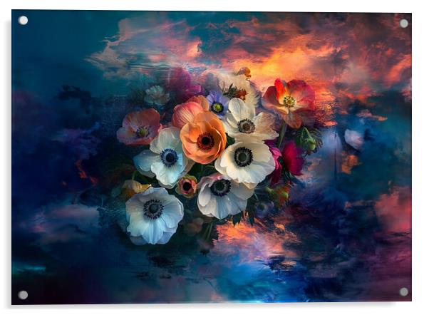 Floral Art Acrylic by Picture Wizard