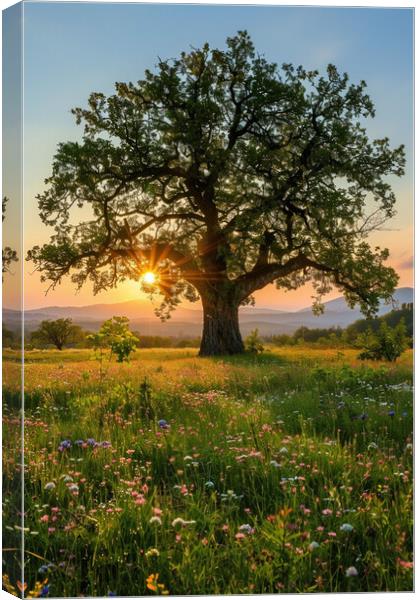 Mighty Oak Canvas Print by Picture Wizard