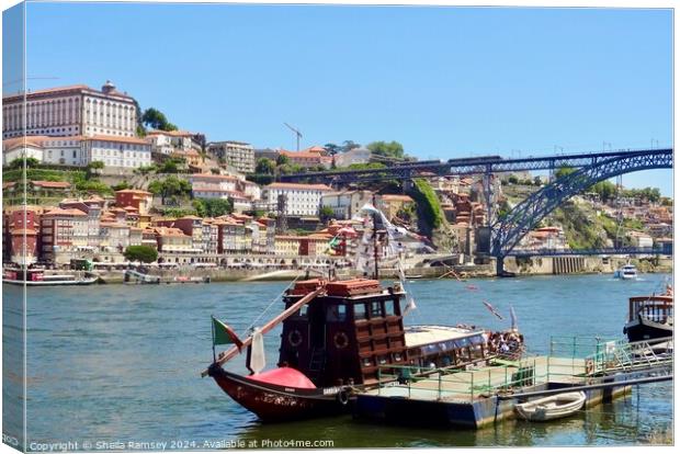 River Douro At Porto Portugal Canvas Print by Sheila Ramsey