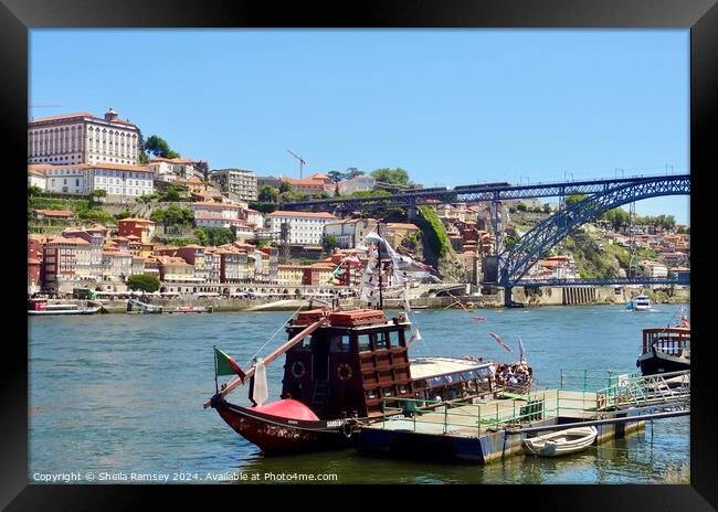 River Douro At Porto Portugal Framed Print by Sheila Ramsey