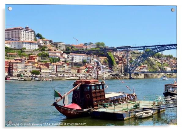River Douro At Porto Portugal Acrylic by Sheila Ramsey