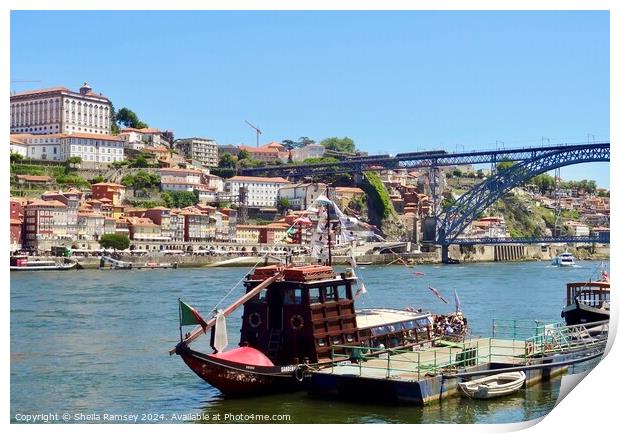 River Douro At Porto Portugal Print by Sheila Ramsey